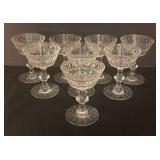FR - Set of 8 Vintage Birr Hawkes Crystal Stemware