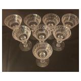 FR - Set of 8 Vintage Birr Hawkes Crystal Stemware