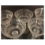 FR - Set of 8 Vintage Birr Hawkes Crystal Stemware