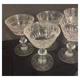FR - Set of 8 Vintage Birr Hawkes Crystal Stemware