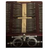 FR - Vintage Optometry Trial Lens Set with Case and Eye Charts
