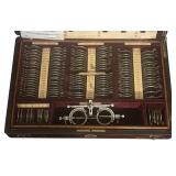 FR - Vintage Optometry Trial Lens Set with Case and Eye Charts
