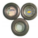 FR - Set of 3 Vintage Tire Ashtrays Goodyear,  BFGoodrich and Kenning