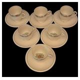 FR - Set of 6 Vintage Wedgwood Belmar Demitasse Cups with Saucers