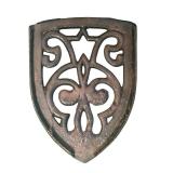 FR - Set of 6 Vintage Cast Iron Trivets with Ornate Designs