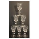 FR - Set of Vintage Hawkes Birr Crystal Stemware