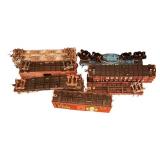FR - Set of 7 Vintage Model Train Cars Assorted Lines and Styles
