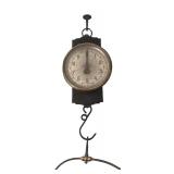 K - Vintage Hanging Scale with Metal Dial and Bowl