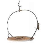 K - Vintage Hanging Scale with Metal Dial and Bowl