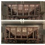 FR - Set of 12 Vintage HO Scale Model Train Hopper Cars