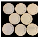 FR - Set of 8 Lenox Dinner Plates with Gold Trim