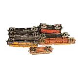 Collection of 7 Vintage Model Train Cars Assorted Rail Lines