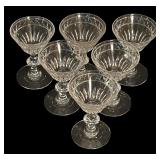 FR - Set of 6 Hawkes Birr Crystal Stemware Glasses