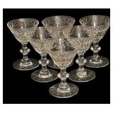 FR - Set of 6 Hawkes Birr Crystal Stemware Glasses