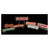 FR - Set of 7 Vintage Model Train Cars Assorted Styles