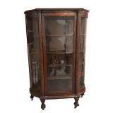 LL  - Vintage Curved Glass Display Cabinet