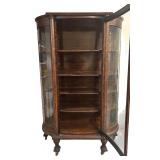 LL  - Vintage Curved Glass Display Cabinet