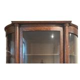 LL  - Vintage Curved Glass Display Cabinet