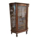 LL  - Vintage Curved Glass Display Cabinet