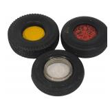 LL - Set of 3 Vintage Tire Ashtrays Goodyear, Firestone and BFGoodrich