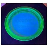 LL - Vintage Goodrich Silvertowns Uranium Glass Tire Ashtray