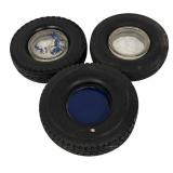 LL - Set of 3 Vintage Goodyear Tire Ashtrays