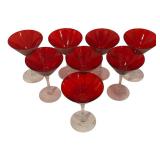 LL - Set of Radiant Red Stemware
