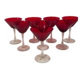 LL - Set of Radiant Red Stemware