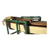 LL - Large Vintage Wooden Model Boat in Display Stand