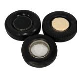 LL - Set of 3 Vintage Tire Ashtrays - General and Armstrong
