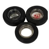 LL - Set of 3 Vintage Tire Ashtrays - General and Armstrong