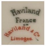 LL - Vintage Haviland Limoges France Plate Set with Floral and Gold Trim