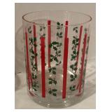 LL - Set of 5 Holiday Glasses with Holly Design
