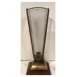 LL - Vintage Du Von Collection Handcrafted Glass and Brass Candle Holder