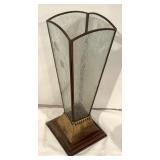 LL - Vintage Du Von Collection Handcrafted Glass and Brass Candle Holder