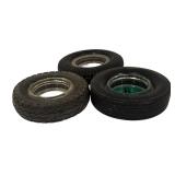 LL - Set of 3 Vintage Tire Ashtrays by Kelly, Remington and Seiberling