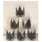 LL - Set of 6 Festive Christmas Tree Glasses