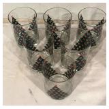 LL - Set of 6 Festive Christmas Tree Glasses