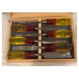 LL - Sheffield Marples England 6-Piece Chisel Set with Wooden Case