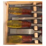 LL - Sheffield Marples England 6-Piece Chisel Set with Wooden Case