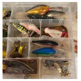 LL - Collection of Assorted Fishing Lures in Tackle Boxes