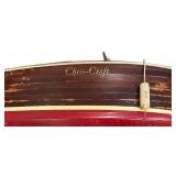 LL - Vintage Chris-Craft Wooden Model Boat with Display Stand