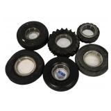 LL  - Set of 6 Vintage Tire Ashtrays Hercules, Goodyear, Kelly and More