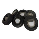 LL  - Set of 6 Vintage Tire Ashtrays Hercules, Goodyear, Kelly and More