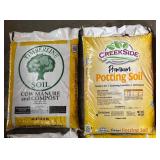 G - Lot of 4 Bags of Soil: Timberline Cow Manure and Compost & Creekside Potting Soil