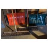G - Set of 2 Brooms and 2 Snow Shovels