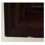 H - Vintage Wall Mirror with Dark Wood Frame