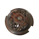 LR - Vintage 5-Inch Tripod Bronze Incense Burner with Ornate Lid