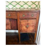 DR - Antique Wooden Sideboard Buffet with Brass Pulls