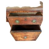 DR - Antique Wooden Sideboard Buffet with Brass Pulls